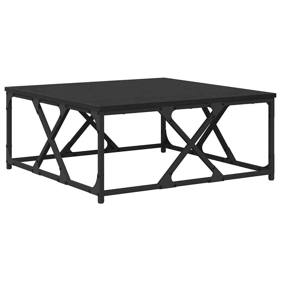 Table basse Chêne noir 70 x 70 x 30 cm Bois d'ingénierie - 7