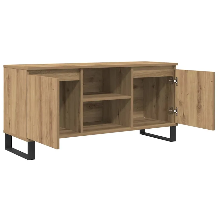 Meuble TV 104 x 35 x 50 cm Chêne artisanal Bois d'ingénierie - 5