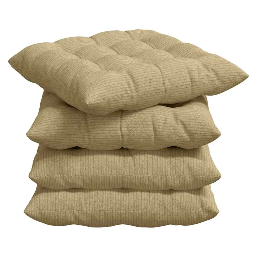 Coussins de siège 4 pcs Vert gris 40 x 40 x 6 cm - 2