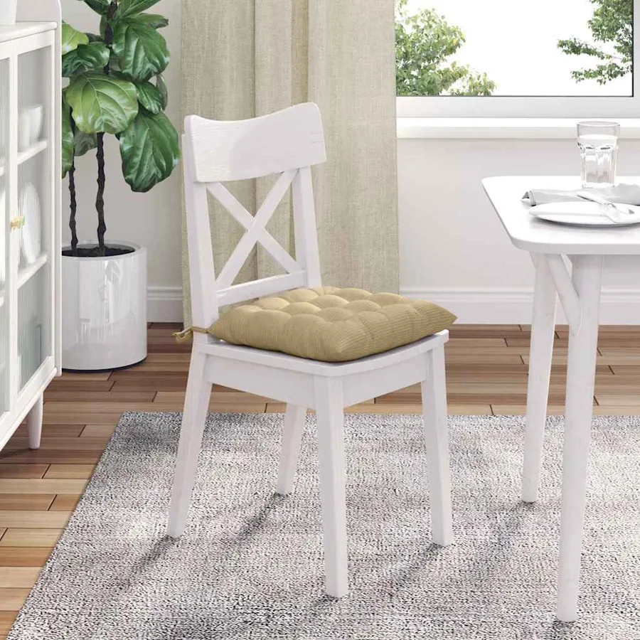 Coussins de siège 4 pcs Vert gris 40 x 40 x 6 cm - 4