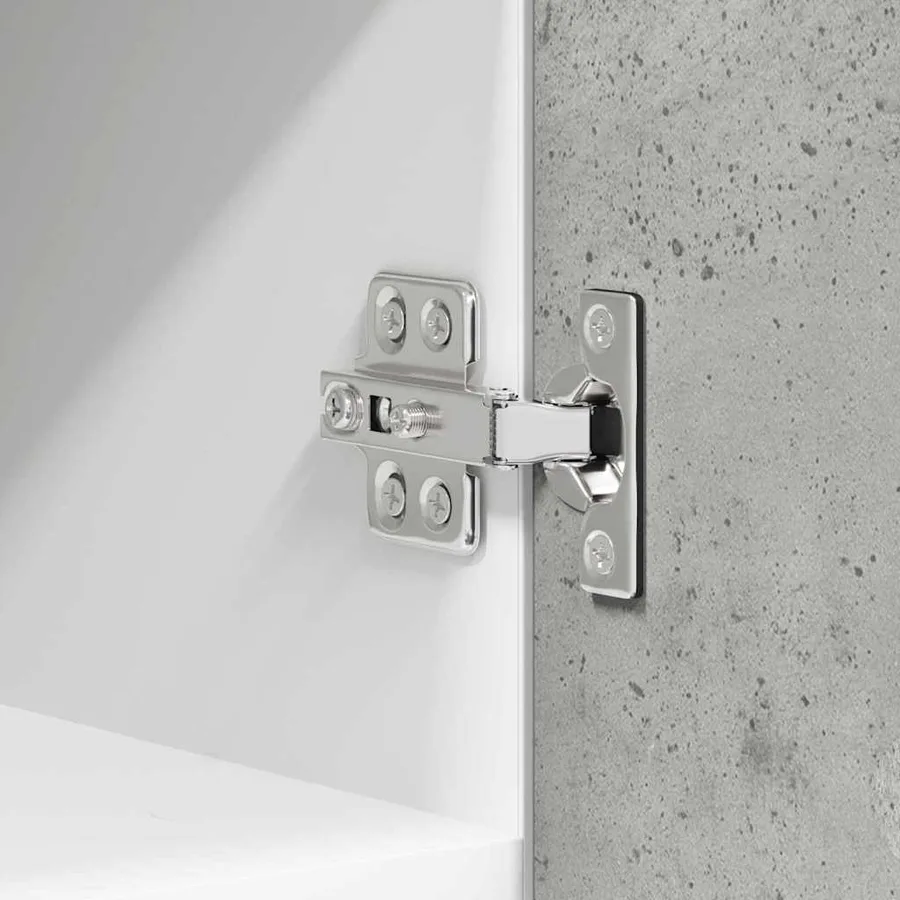 Armoire suspendue 2 pcs Gris béton et Blanc 30 x 31 x 40 cm - 9