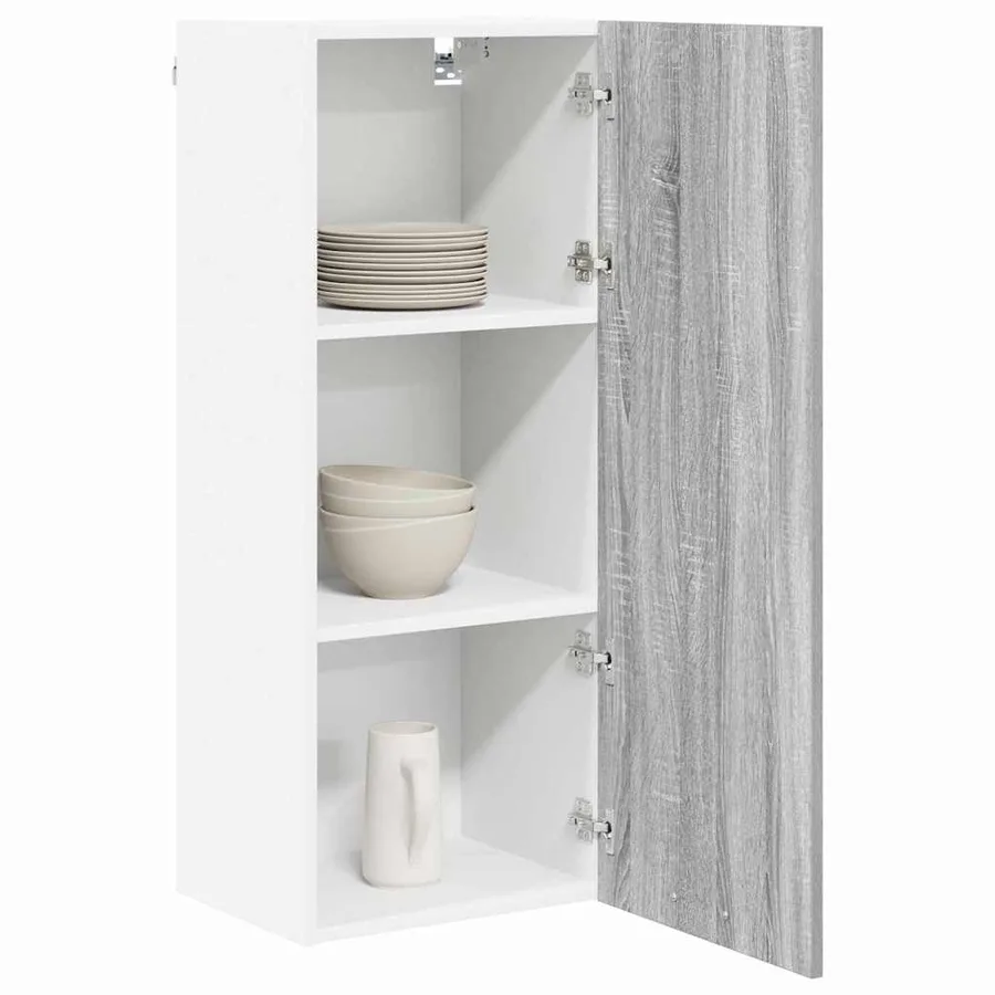 Armoire suspendue avec porte Riga Gris Sonoma 40 x 31 x 100 cm - 3