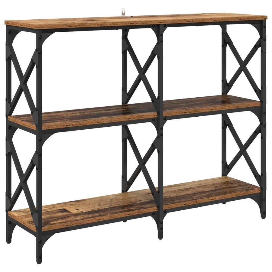 Table console Bois ancien 100 x 28 x 80,5 cm Bois d'ingénierie - 2