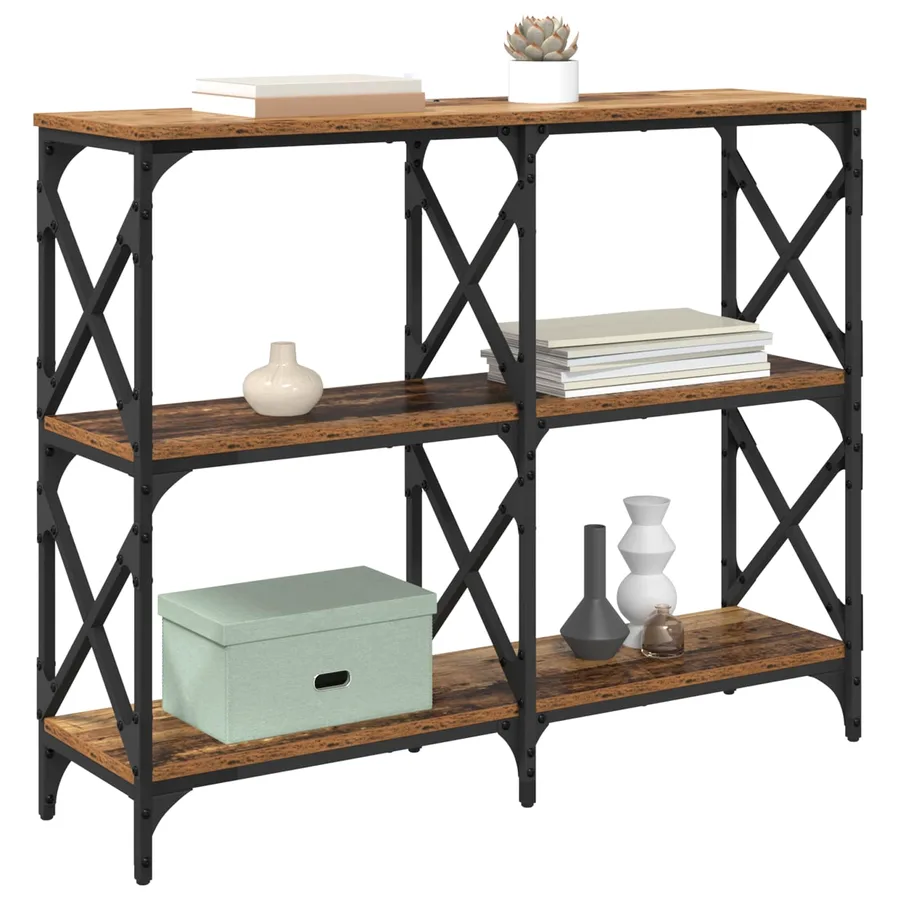 Table console Bois ancien 100 x 28 x 80,5 cm Bois d'ingénierie - 3
