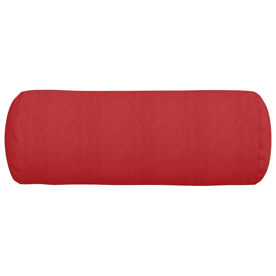 Coussins d'accent 2 pcs Rouge Ø 25 x 70 cm tissu - 6
