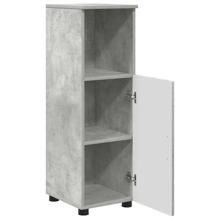 Ensemble de mobilier de salle de bain 3 pcs Gris béton - 6