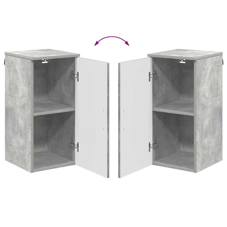 Ensemble de mobilier de salle de bain 5 pcs Gris béton - 16