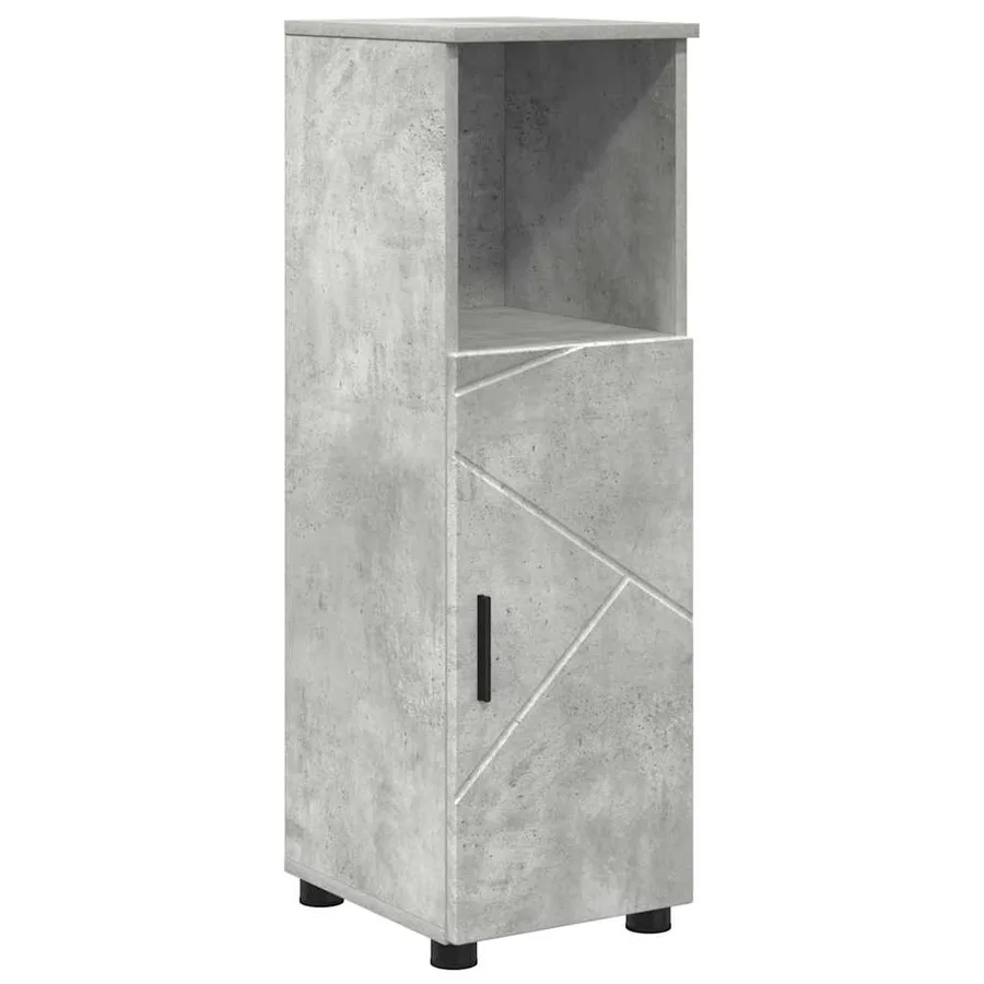 Ensemble de mobilier de salle de bain 5 pcs Gris béton - 7