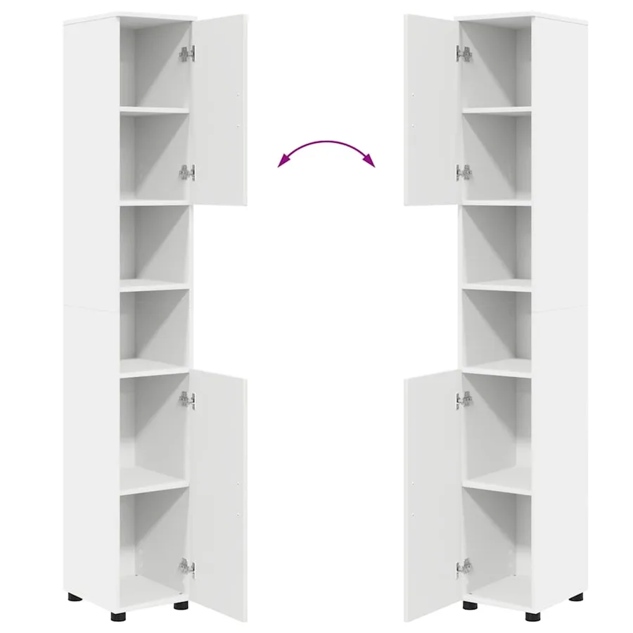 Ensemble de mobilier de salle de bain avec tiroir 4 pcs Blanc - 13