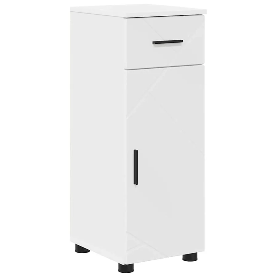 Ensemble de mobilier de salle de bain avec tiroir 4 pcs Blanc - 7