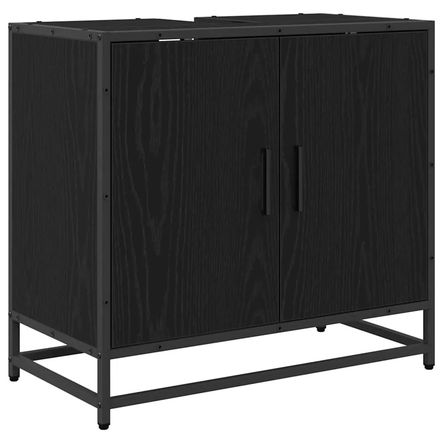 Ensemble de mobilier de salle de bain 2 pcs Chêne noir - 6