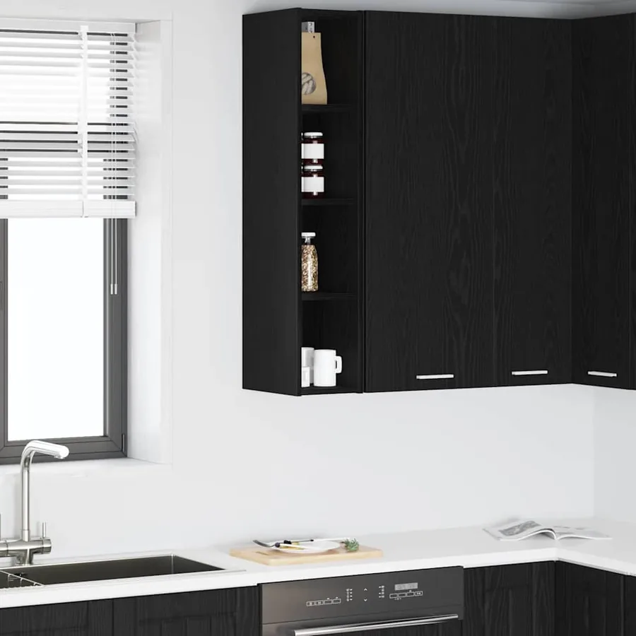Armoire suspendue avec stockage Chêne noir 20 x 29,5 x 100 cm
