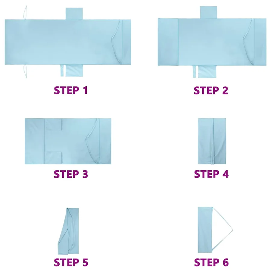 Serviettes de Transat 2 pcs Bleu 210 x 75 cm - 12