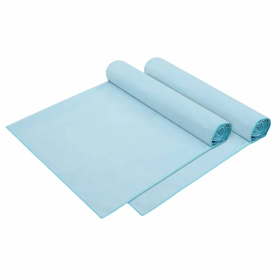 Serviettes de Transat 2 pcs Bleu 210 x 75 cm - 2