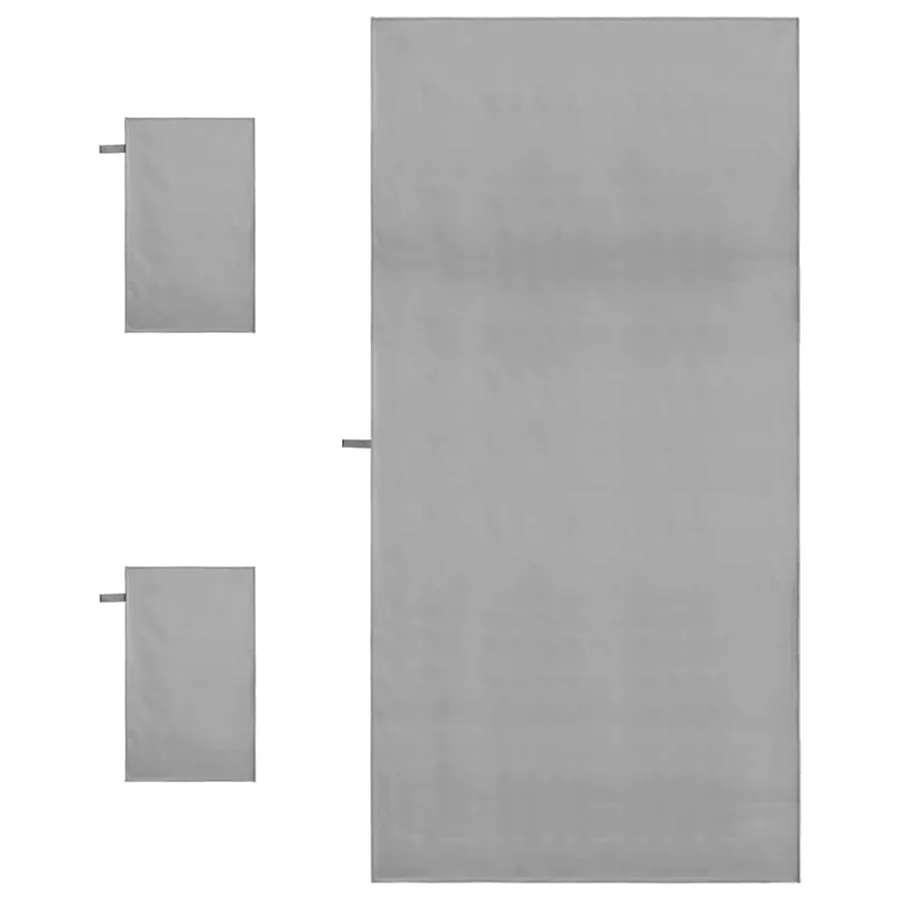 Set de serviettes de sport 3 pcs Gris foncé - 4