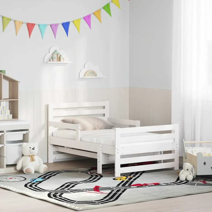 Cadre de lit avec matelas extensible Blanc 80 x 200 cm - 3