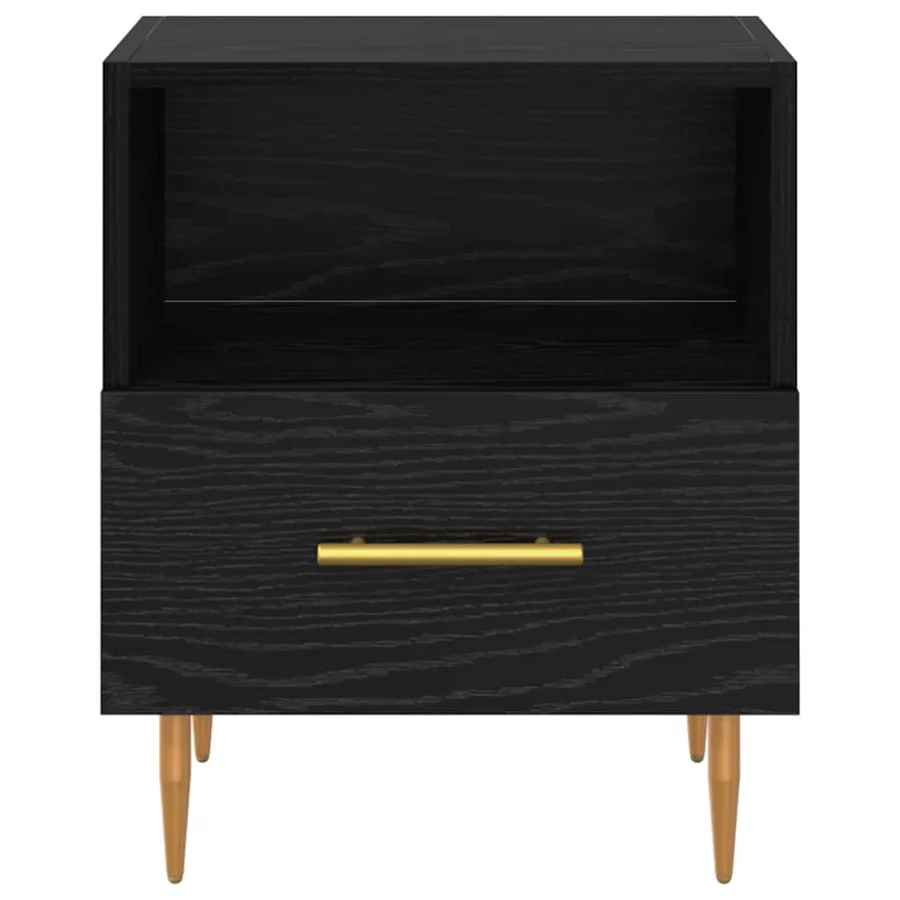 Table de chevet Noir 40 x 35 x 47,5 cm Bois d'ingénierie - 6
