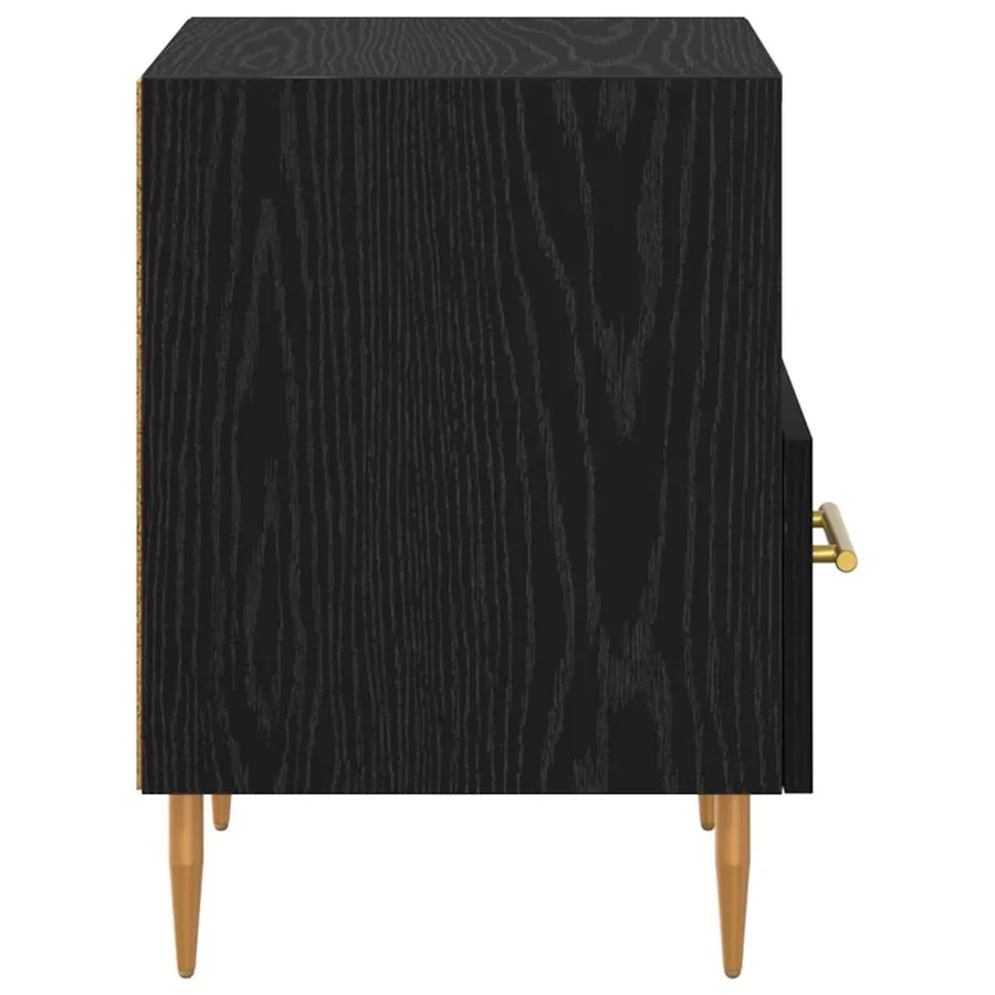 Table de chevet Noir 40 x 35 x 47,5 cm Bois d'ingénierie - 7