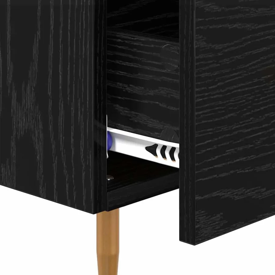 Table de chevet Noir 40 x 35 x 47,5 cm Bois d'ingénierie - 9