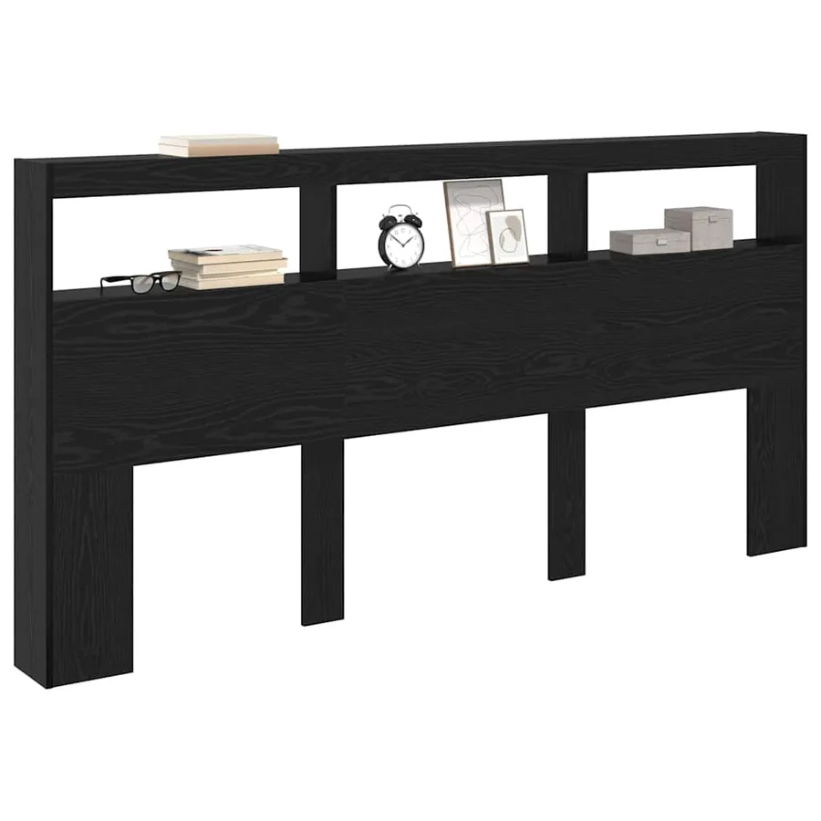 Tête de lit Chêne noir 200 x 17 x 102 cm Bois d'ingénierie - 3
