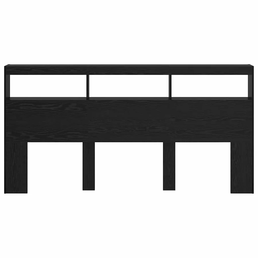 Tête de lit Chêne noir 200 x 17 x 102 cm Bois d'ingénierie - 6