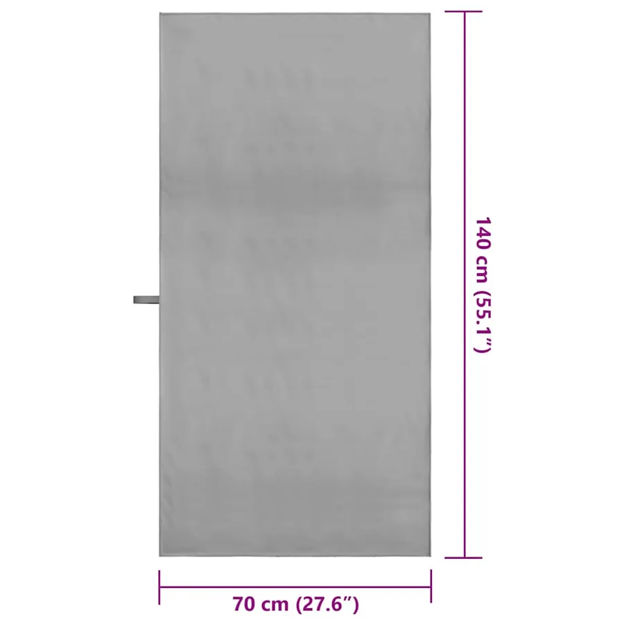 Serviettes de sport 2 pcs Gris foncé 140 x 70 cm - 8
