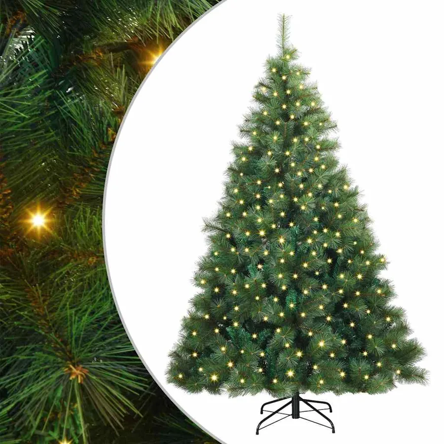 Sapin de Noël artificiel avec 300 LED Vert 210 cm PE et PVC - 2