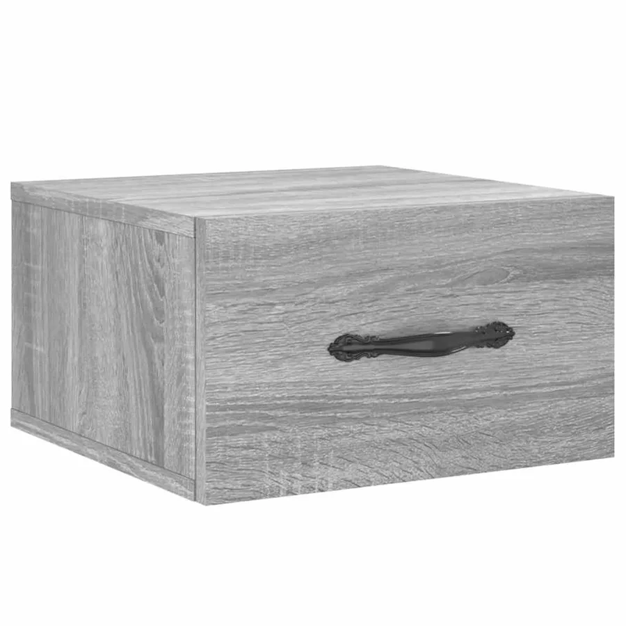 Table de chevet murale sonoma gris 35x35x20 cm - 2