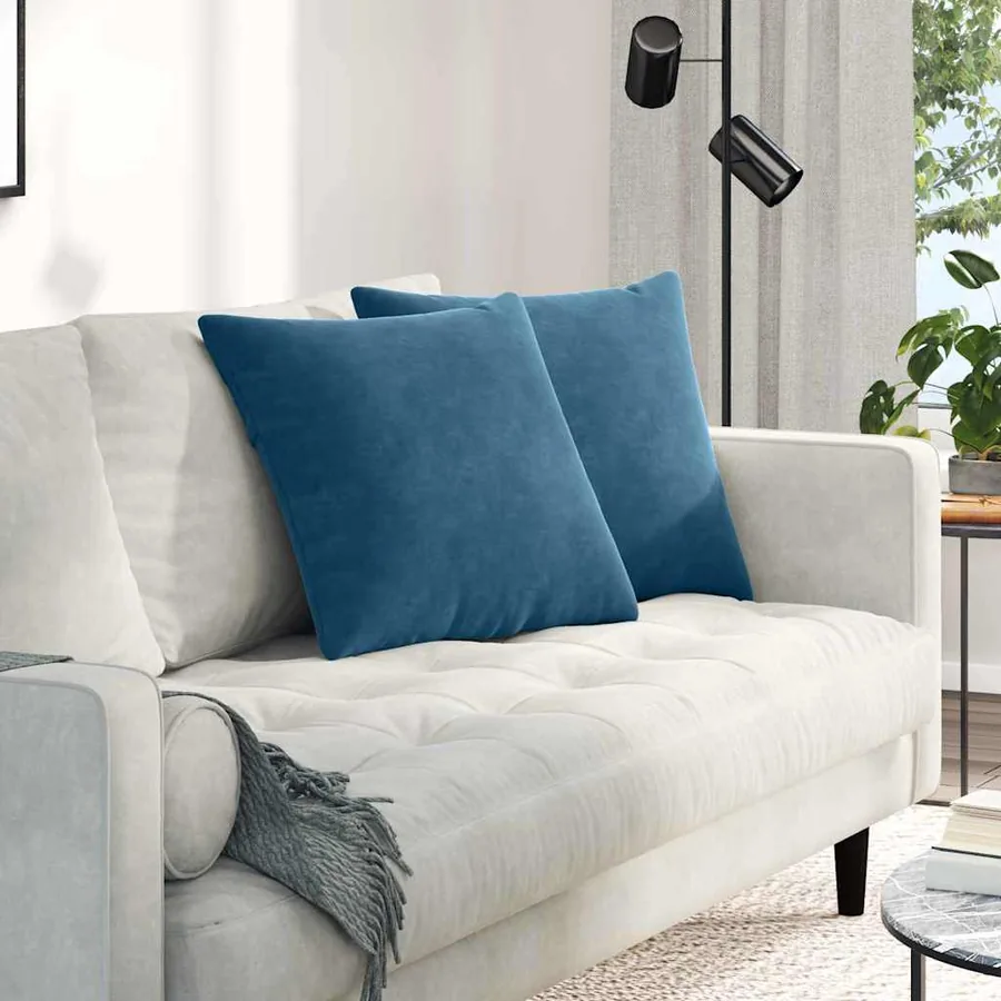 Coussins de canapé 2 pcs Bleu 50 x 50 cm