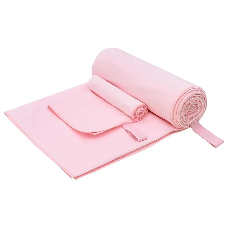 Set de serviettes de sport 2 pcs Rose tissu