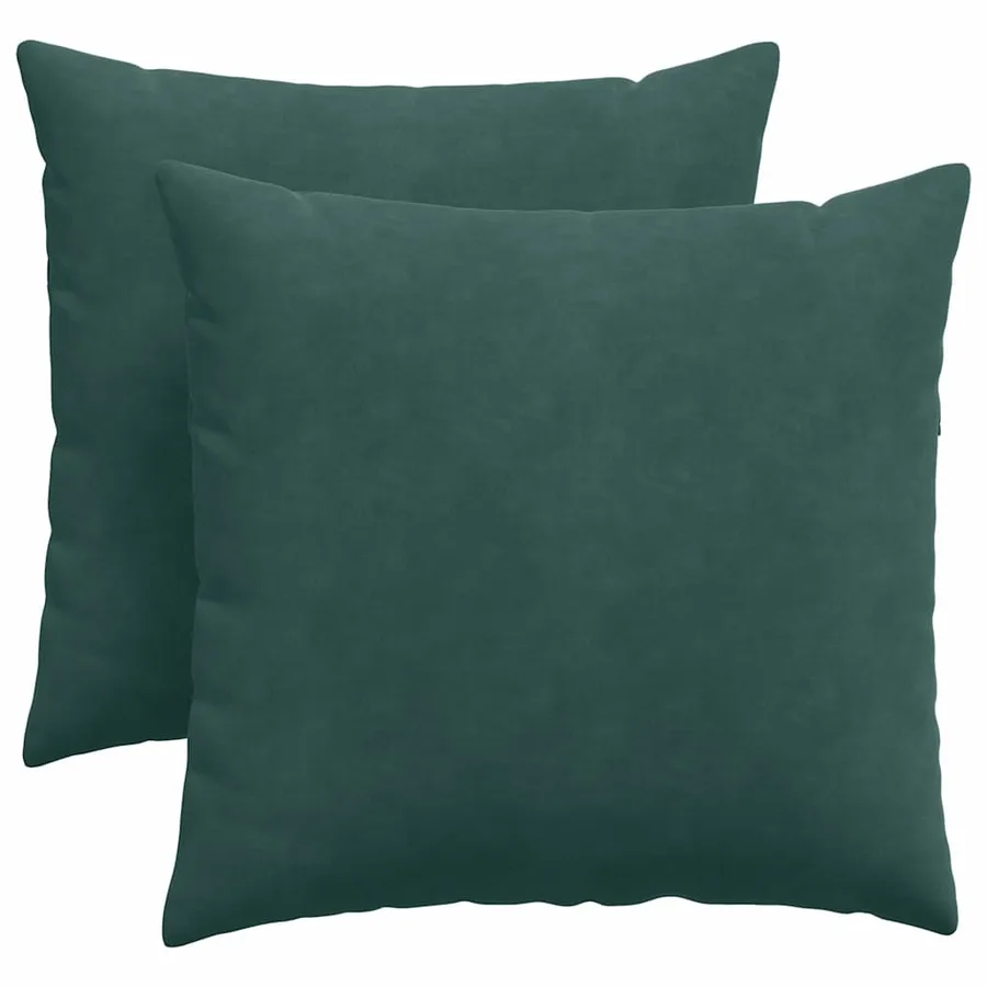 Coussins de canapé 2 pcs Vert foncé 45 x 45 cm - 2