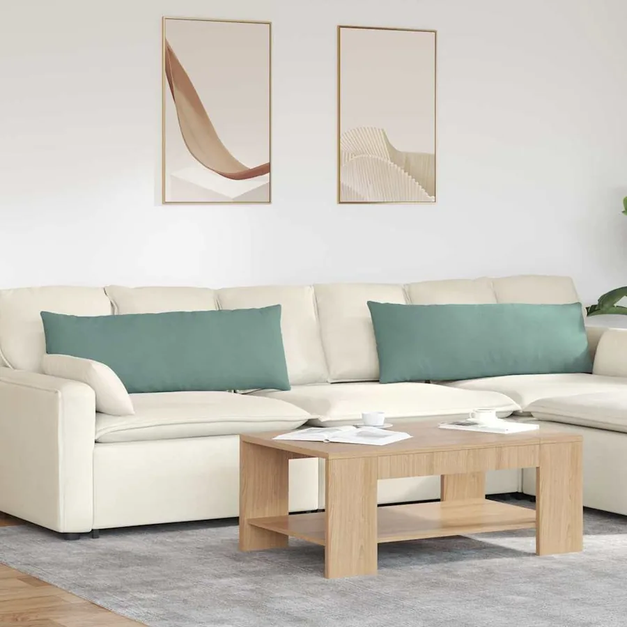 Coussins de canapé 2 pcs Vert Mer 120 x 40 cm