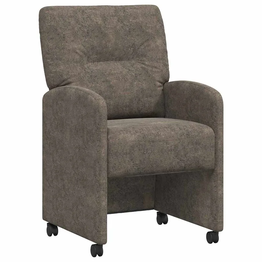 Chaises de Salle à Manger avec Roues 2 pcs Gris foncé - 2