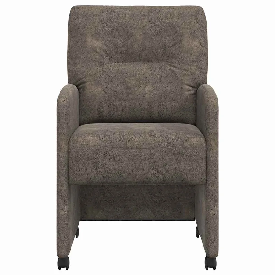 Chaises de Salle à Manger avec Roues 2 pcs Gris foncé - 4