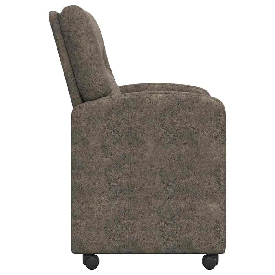 Chaises de Salle à Manger avec Roues 2 pcs Gris foncé - 5