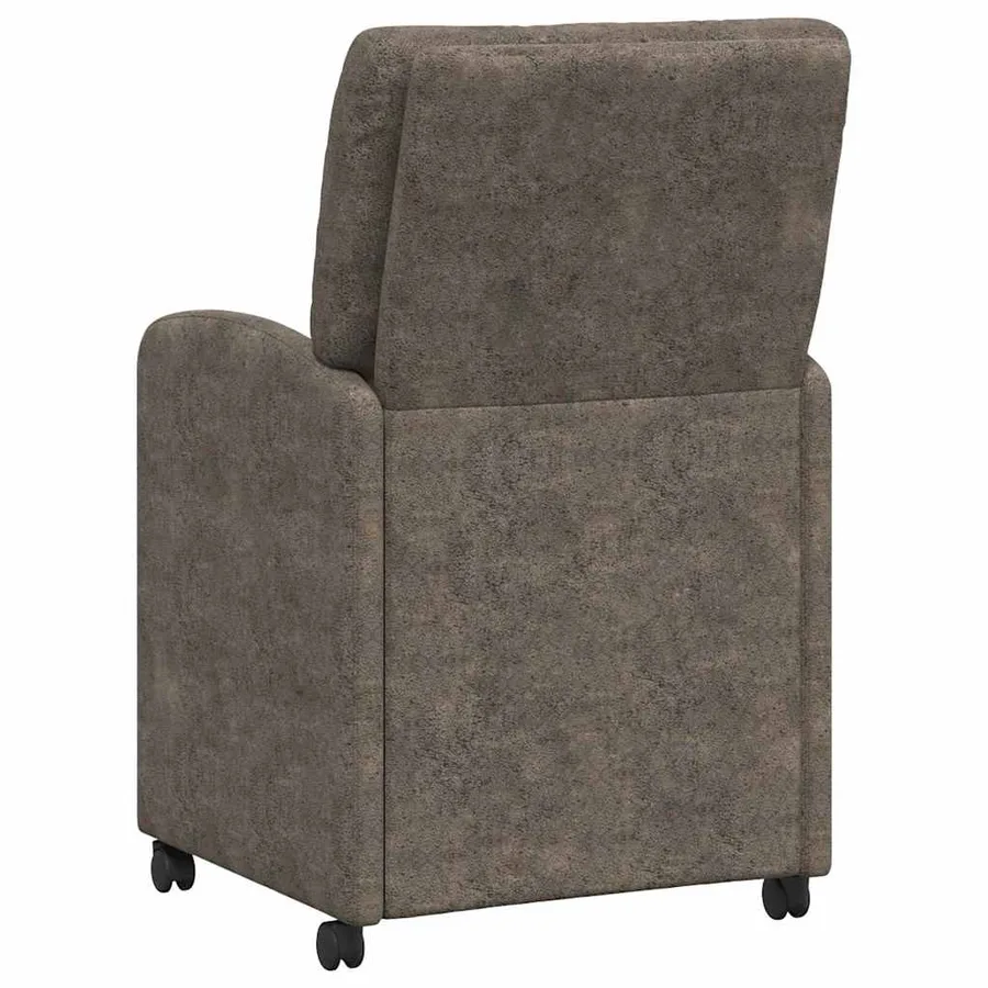Chaises de Salle à Manger avec Roues 2 pcs Gris foncé - 6