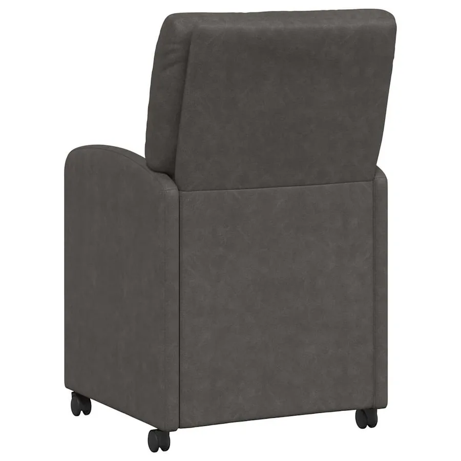 Chaises de Salle à Manger avec Roues 2 pcs Noir 57 x 67 x 95 cm - 6