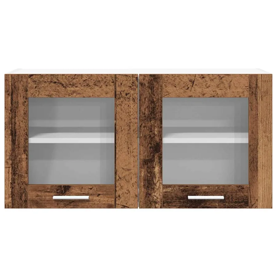 Armoire suspendue Bois ancien et Blanc 80 x 31 x 40 cm - 6