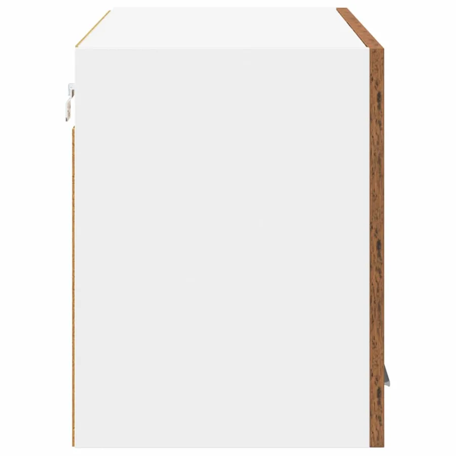 Armoire suspendue Bois ancien et Blanc 80 x 31 x 40 cm - 7