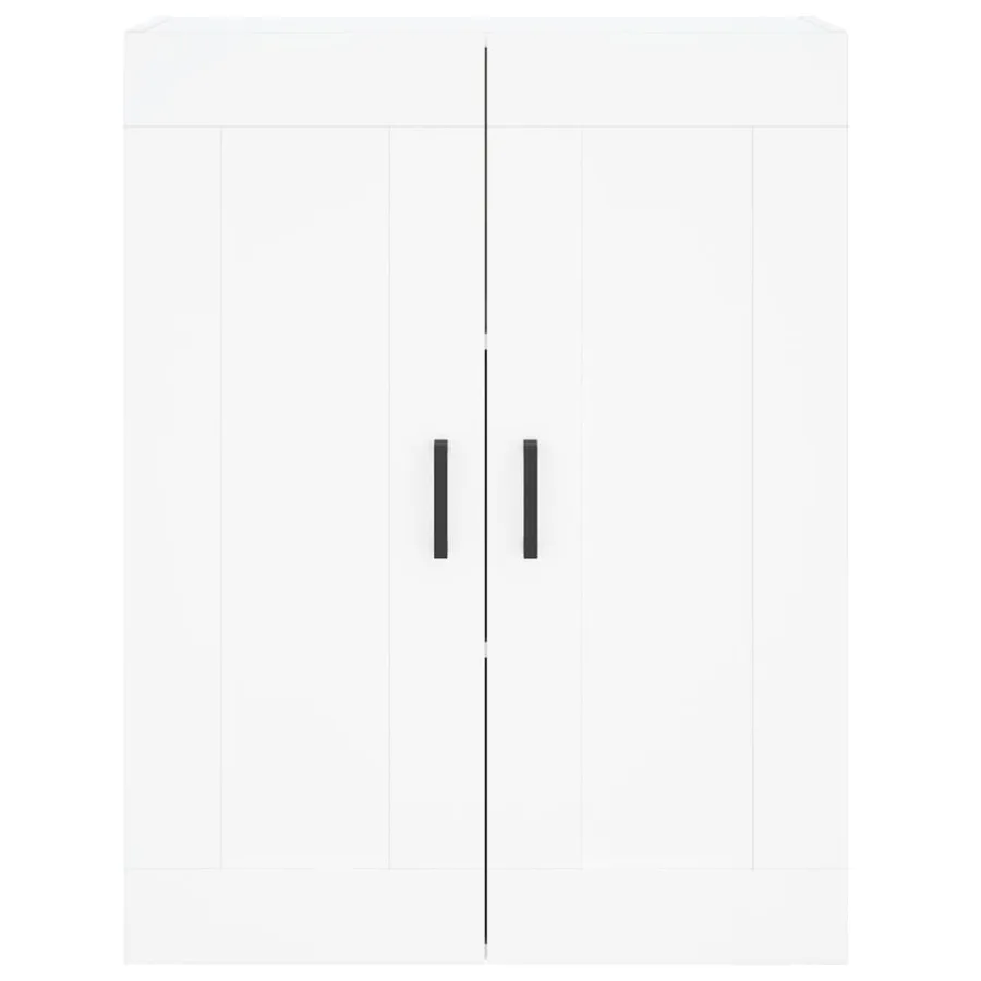 Buffet haut Blanc 69,5x34x180 cm Bois d'ingénierie - 6