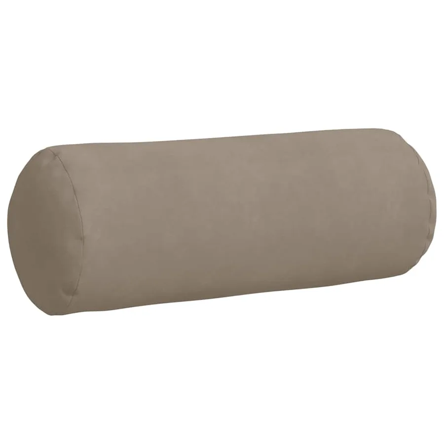 Coussins d'accent 2 pcs Taupe Ø 25 x 70 cm Tissu en microfibre - 4