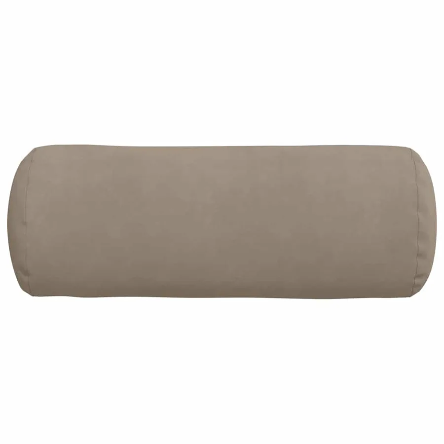 Coussins d'accent 2 pcs Taupe Ø 25 x 70 cm Tissu en microfibre - 5
