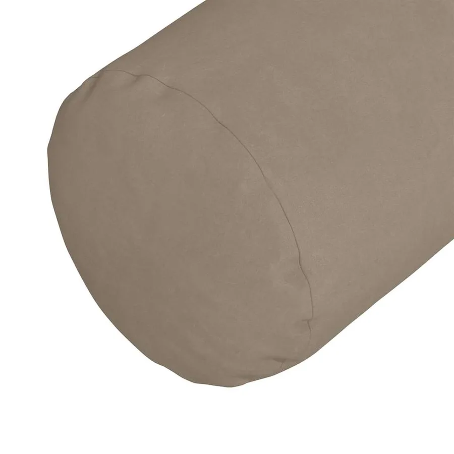 Coussins d'accent 2 pcs Taupe Ø 25 x 70 cm Tissu en microfibre - 7