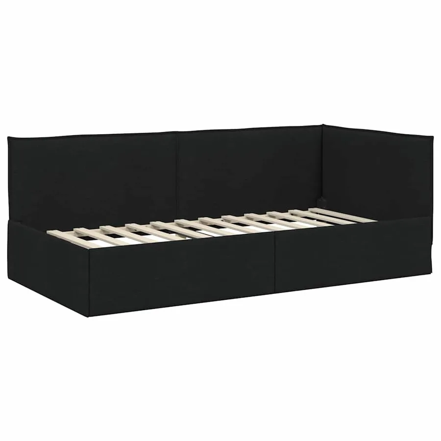 Cadre de lit d'angle avec matelas 2 pcs Vert Velours - 6