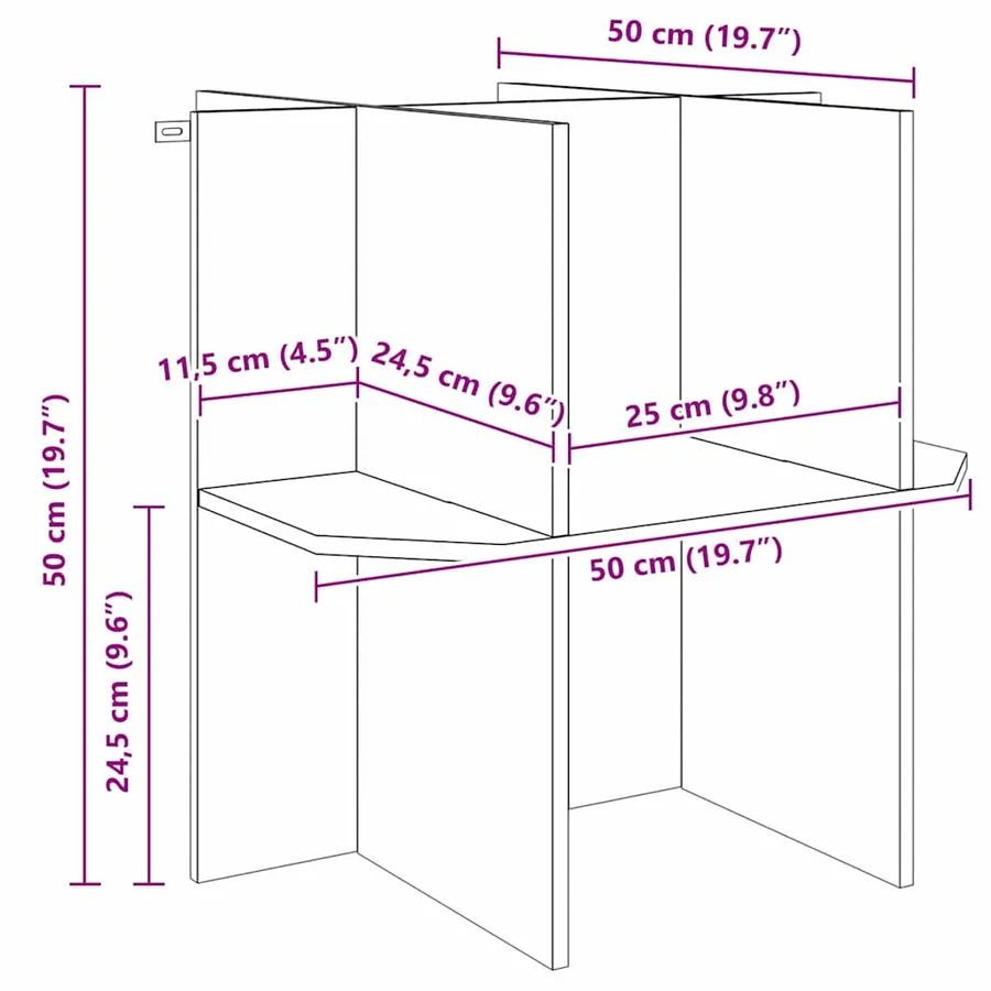Base de Terrarium Marron 50 x 50 x 50 cm OSB - 12