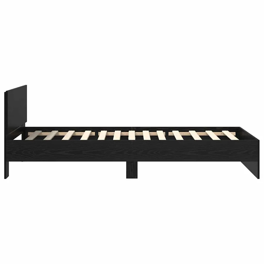 Cadre de lit Chêne noir 90 x 200 cm Bois d'ingénierie - 7
