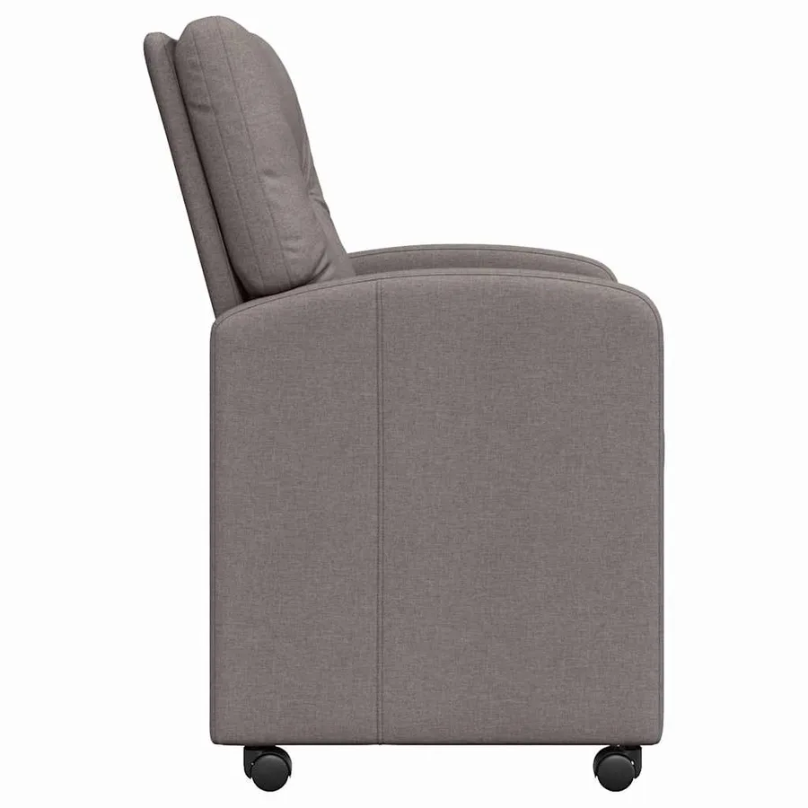 Chaises de Salle à Manger avec Roues 2 pcs Taupe tissu - 5