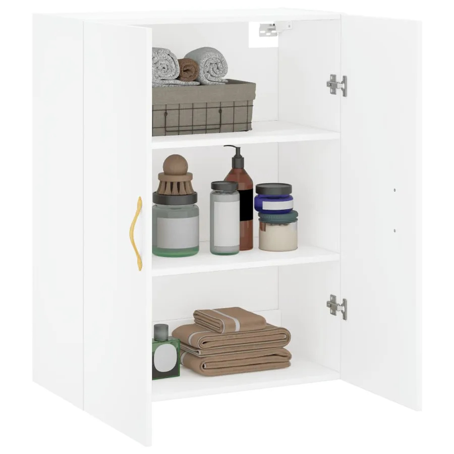 Armoire murale blanc 69,5x34x90 cm - 5
