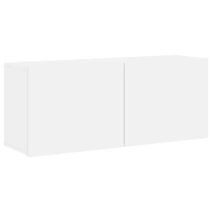 | Meubles TV muraux | Montage mural 6 pcs blanc Bois d'ingénierie - 7