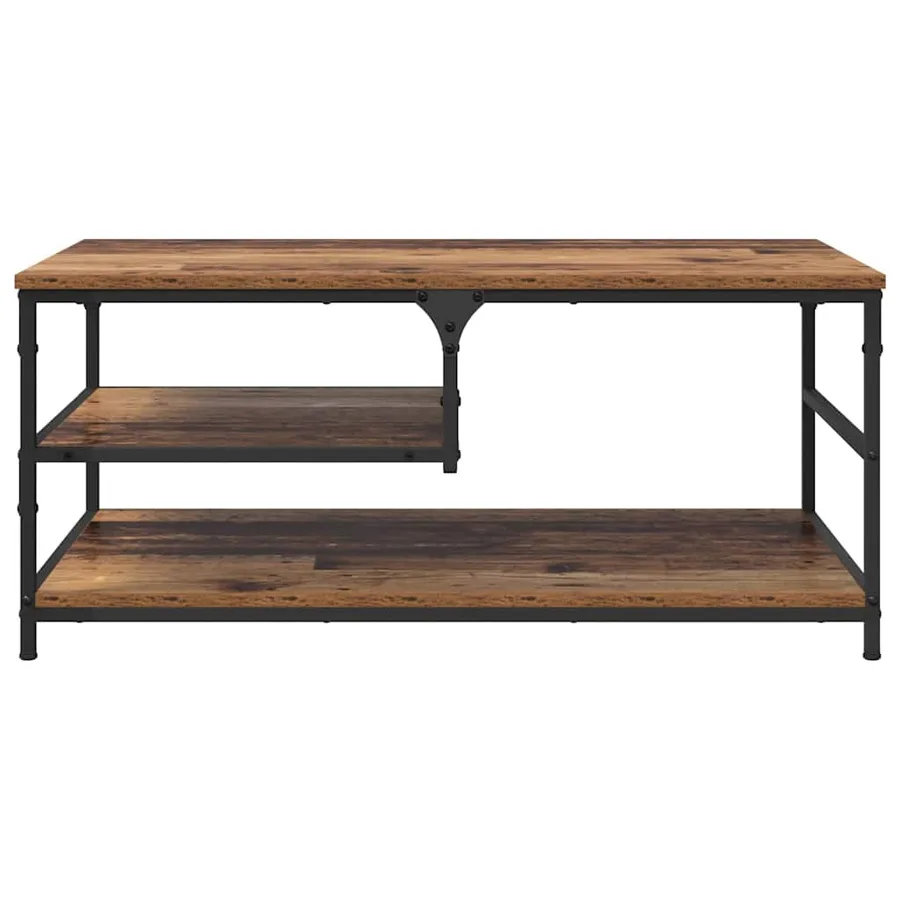 Table basse Bois Ancien 90 x 49 x 40 cm Bois d'ingénierie - 5